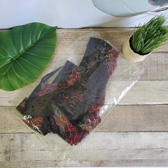 POPSI | "Casual Babe" Bralette Set in Black/Red sz XL - Picture 5 of 8